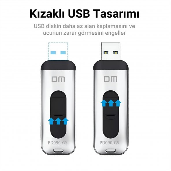 DM PD090 USB 3.0 Alüminyum 32GB Flash Bellek - 2