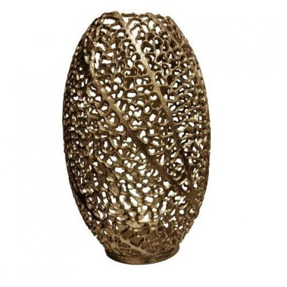 Lamedore Almeda Gold Dekoratif Vazo 25x25x38 cm 1AL-A2668S