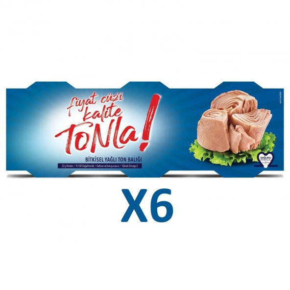 Fiyat Cüzi Kalite Tonla Bitkisel Yağlı Ton Balığı 3x75g 6 Adet