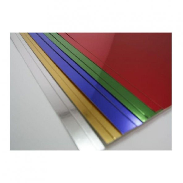 Yeşil 50x70 Metalik Aynalı Fon Kartonu 5 Adet 1 Paket Artlantis Aynalı Metalik Fon Kartonu - 2
