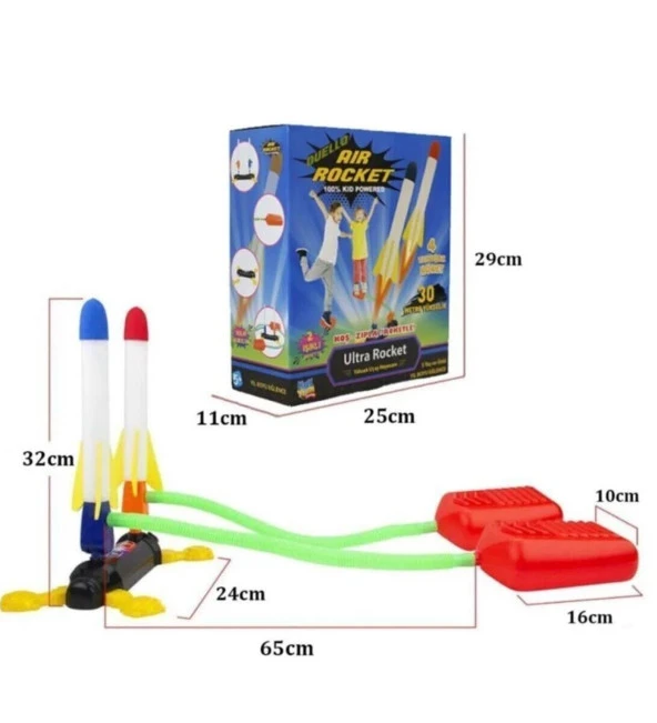 Air Rocket Işıklı Ultra Uçan Duello Oyuncak Seti-2 Işıklı-2 Işıksız Yedek Roketli - 2