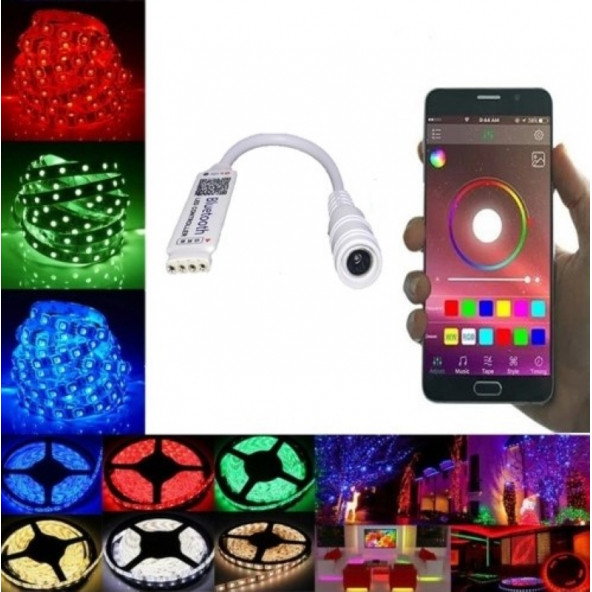 BLUETOOTH RGB ŞERİT LED KONTROL MODÜL CİHAZI TELEFON ÜZERİNNDEN KONTROL - 2