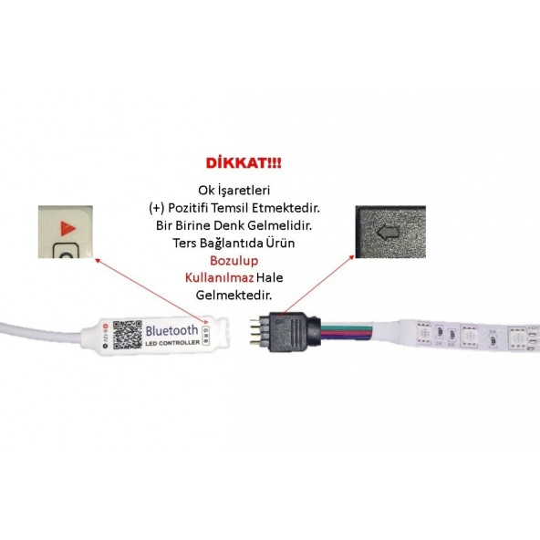 BLUETOOTH RGB ŞERİT LED KONTROL MODÜL CİHAZI TELEFON ÜZERİNNDEN KONTROL - 3