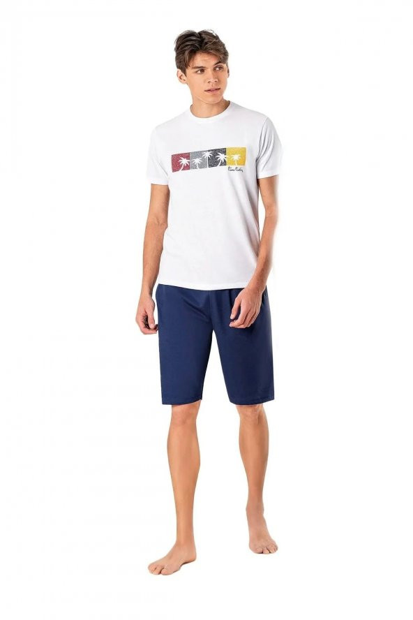 Pierre Cardin 6010 Erkek Şortlu Kısa Kollu Pijama Takım