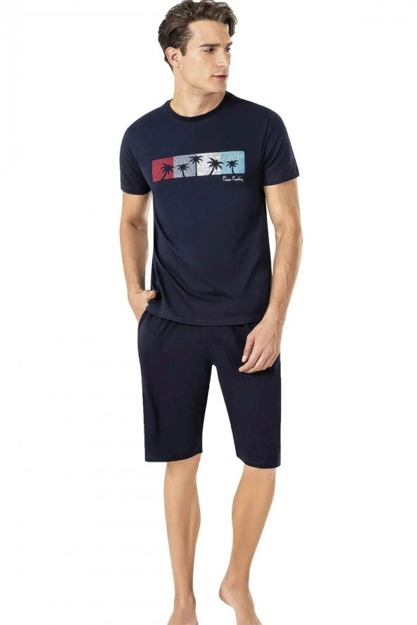 Pierre Cardin 6010 Erkek Şortlu Kısa Kollu Pijama Takım - 2