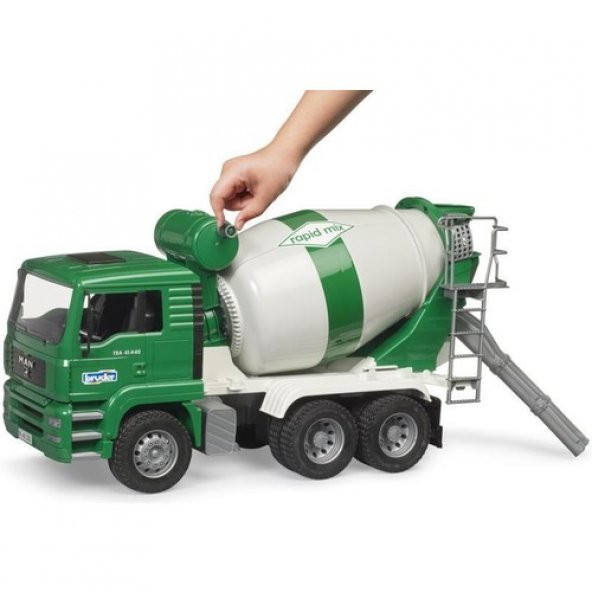 Bruder Man Tga Beton Mikser Yeşil BR02739 Lisanslı Ürün - 4