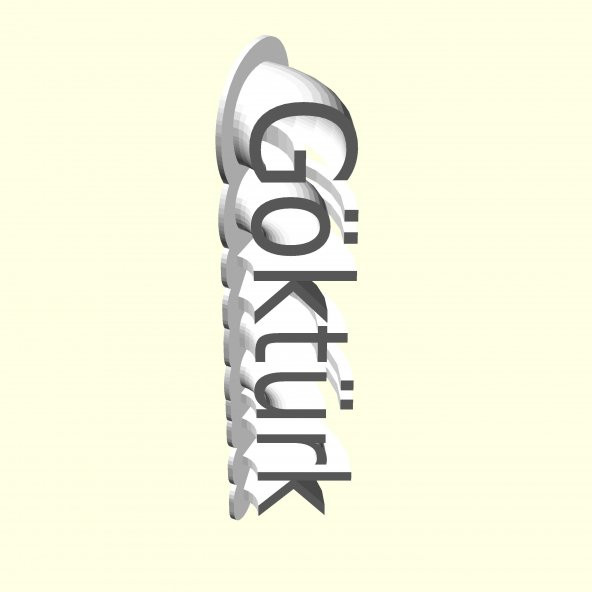 Göktürk Göktürk Kişiye İsime İsme Özel Üretim Masaüstü İsimlik Sevgiliye Eşe Hediyelik Masa Üstü İsimliği Sümen Ofis Hediyesi Dekoratif Organik Plastik - 3