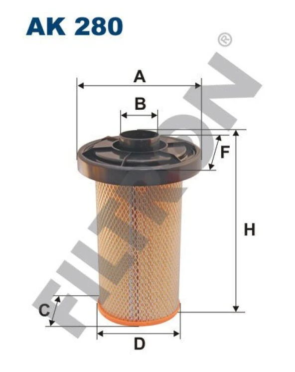 (FILTRONAK280)HAVA FİLTRESİ PEUGEOT J5-SERİE 2.5 D 73HP 09/81-03/94
