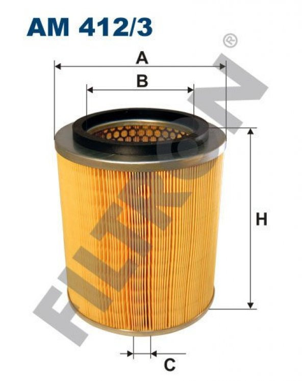 (FILTRONAM412/3)HAVA FİLTRESİ KIA MOTORS K-SERİE K 2500 2.5 D 94HP 01/03-