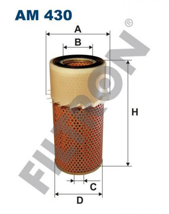 (FILTRONAM430)HAVA FİLTRESİ H100-L300 2.3D-2.5D-2.5TD 86=>