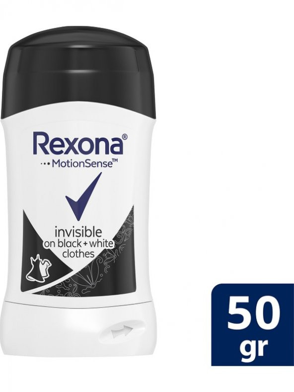 Rexona Invisible On Black + White Antiperspirant Stick 50 G - Resim 5