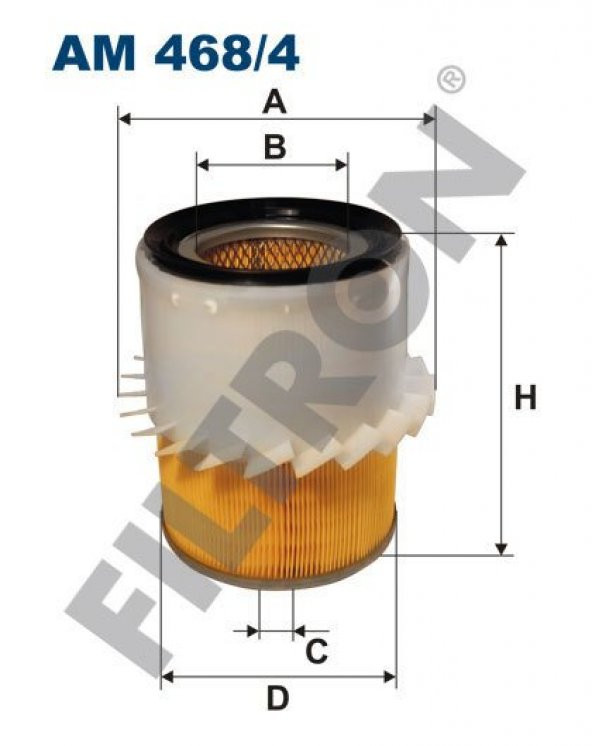 (FILTRONAM468/4)HAVA FİLTRESİ MITSUBISHI L 200 2.5 D 75HP 06/96-03/06