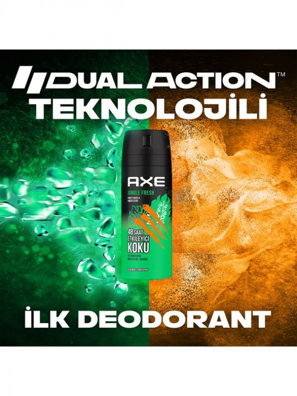 Axe Erkek Sprey Deodorant Jungle Fresh 48 Saat Etkileyici Koku 150 ml - 2