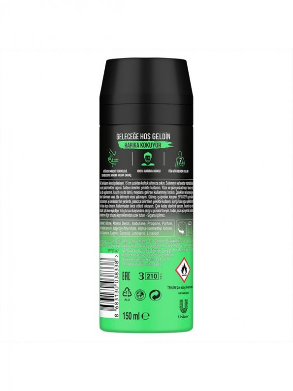 Axe Erkek Sprey Deodorant Jungle Fresh 48 Saat Etkileyici Koku 150 ml - 7