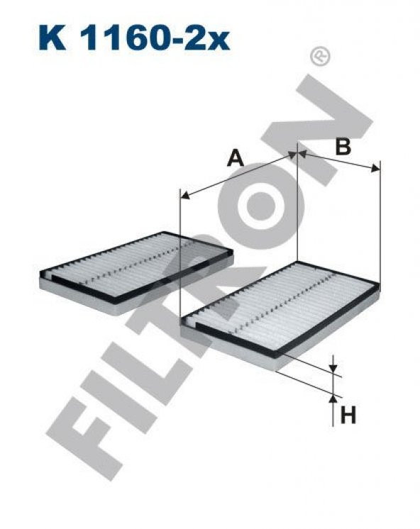 (FILTRONK1160-2x)KABİN FİLTRESİ BMW (E60-E61) 530İ 258HP (05-07)