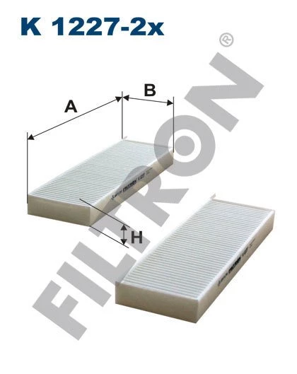 (FILTRONK1227-2x)POLEN FİLTRESİ PARTNER II TEPEE-P3008-P5008-BERLINGO II-C4 PICASSO 08=> DS5 11=>