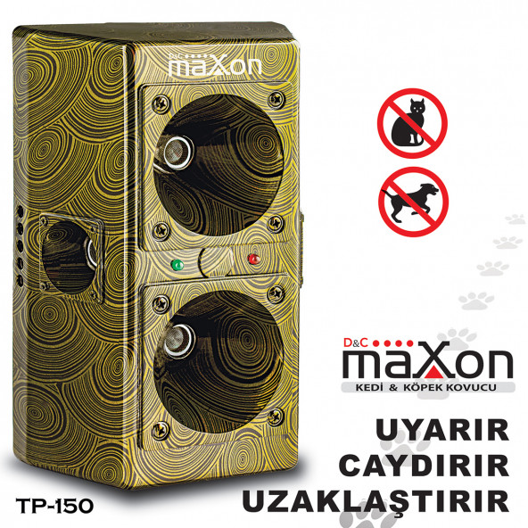 Maxon TP-150 Sabit Tip Ultrasonik Kedi Kovucu ve Köpek Kovucu Elektronik Cihaz,Uyarır ve Uzaklaştırır - 3