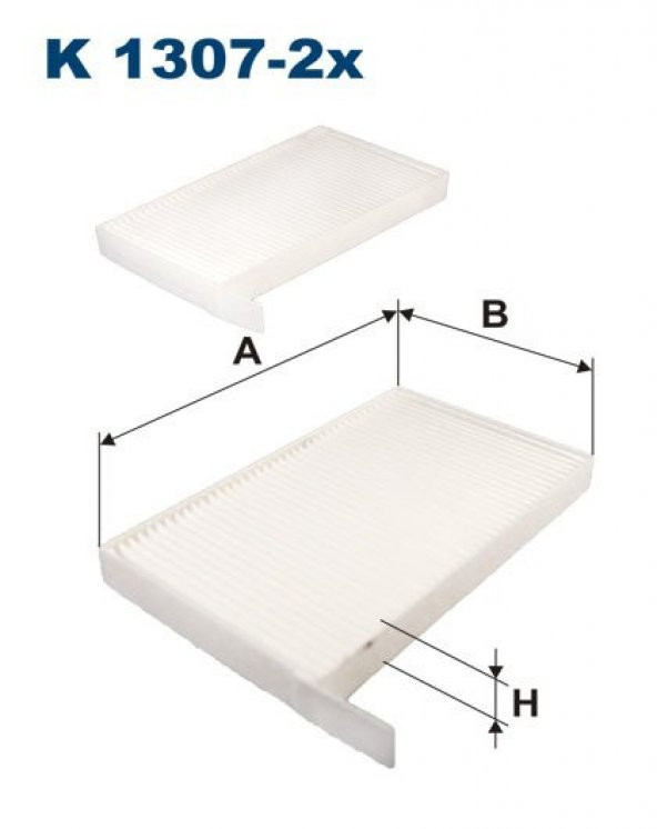 (FILTRONK1307-2X)POLEN FİLTRESİ H1 PANELVAN MİN. 08=>