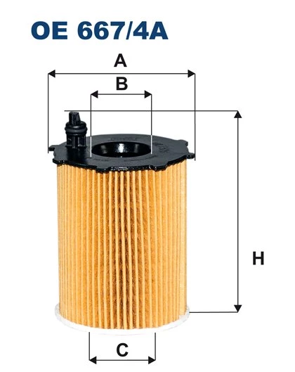 (FILTRONOE667/4)(OE667.4A) YAĞ FİLTRESİ P208-P301-P308-P508-P2008-PARTNER-BERLINGO-C3-C4-DS3-DS4-DS5-JUMPY 1.6HDİ