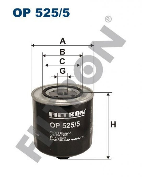 (FILTRONOP525/5)YAĞ FİLTRESİ AC DELCO