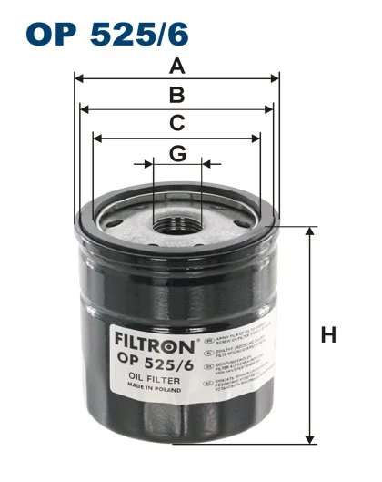 (FILTRONOP525/6)YAĞ FİLTRESİ ALCO