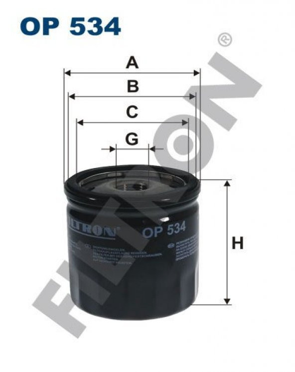 (FILTRONOP534)YAĞ FİLTRESİ CHRYSLER NEON 2.0 133HP 08/99-12/06