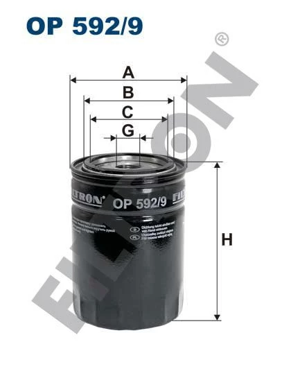 (FILTRONOP592/9)YAĞ FİLTRESİ DUCATO-BOXER-JUMPER 3.0 06=>