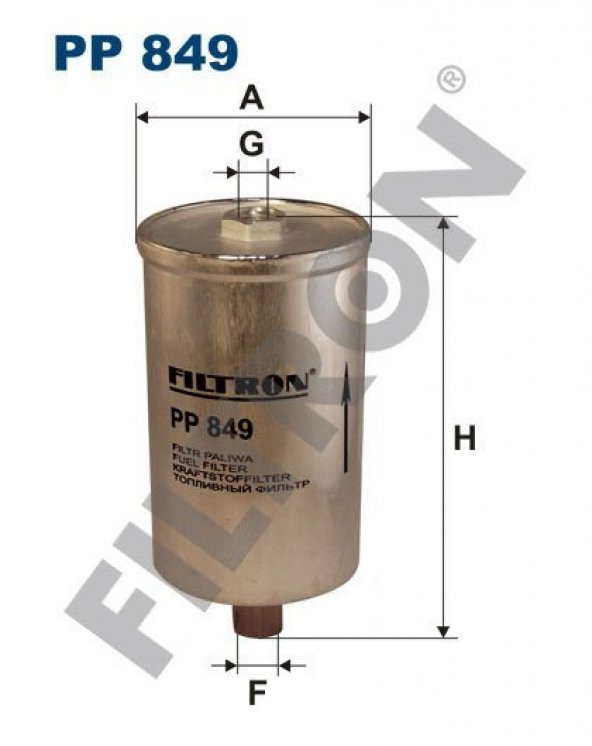 (FILTRONPP849)YAKIT FİLTRESİ AUDI 90 / COUPE (89. 89Q. 8A. 8B. B3) 2.3 133HP 10/88-07/94