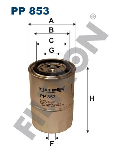 (FILTRONPP853)YAKIT FİLTRESİ ISUZU MİDİ / MİDİ VAN 2.0 TD 69HP 01/89-