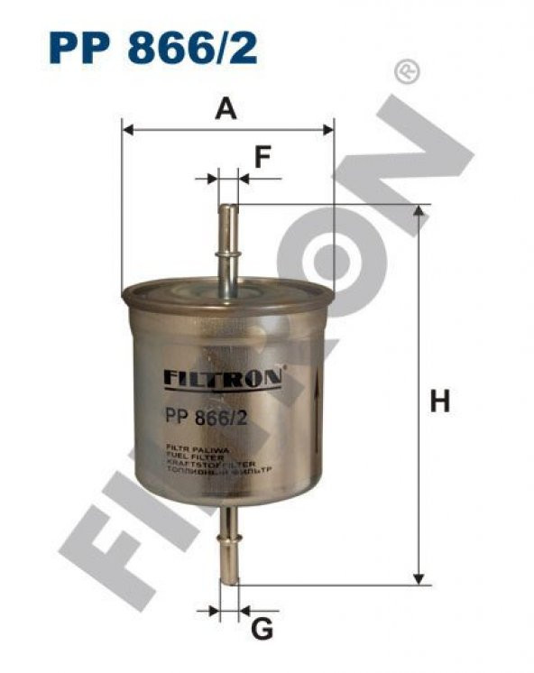 (FILTRONPP866/2)YAKIT FİLTRESİ K.Ç TIP VOLVO S40 (99-04) S60 (01=>10) S80 (98-06) XC70 XC90 2.5T 3.2 ( 02=>14) V40 (99-04) C70 (00-05) (TIRNAKLI)
