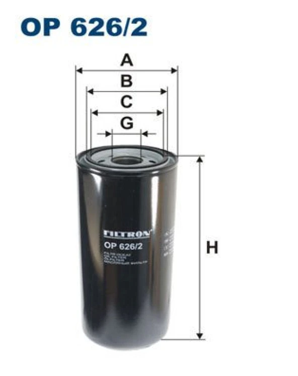 (FILTRONOP626/2)YAĞ FİLTRE DAF 85 CF 340-380 .430-95 XF 380-430-480-530 1457434120-2432300-HDF 494-KC24