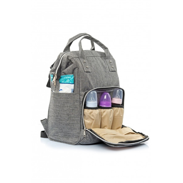 Anne Bebek Bakım Çantası Gri Erkek Bebek Hastane Çıkışı Bebek Doğum Çantası - 3