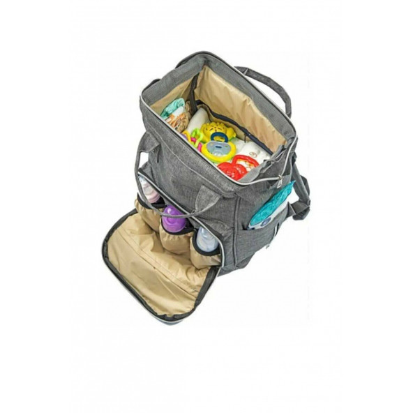 Anne Bebek Bakım Çantası Gri Erkek Bebek Hastane Çıkışı Bebek Doğum Çantası - 5