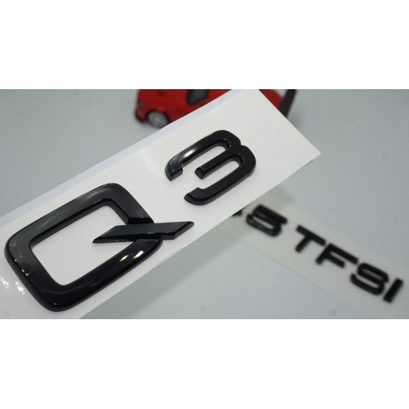 Audi Q3 45 TFSi Parlak Siyah ABS 3M 3D Bagaj Yazı Logo Orjinal Ürün ürün görseli 1