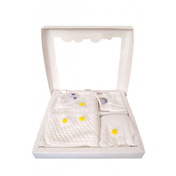 Yeni Doğmuş Bebek Kıyafeti Hastane Çıkışı Bebek Takımı Bebek Elbise Tulum Zıbın 5 Li Giyim Seti - 2