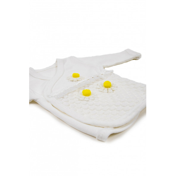 Yeni Doğmuş Bebek Kıyafeti Hastane Çıkışı Bebek Takımı Bebek Elbise Tulum Zıbın 5 Li Giyim Seti - 4