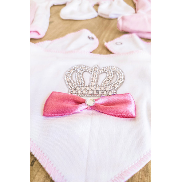 Bebek Giyim Hastane Çıkışı Kıyafetleri Doğum Hediyesi Yeni Doğan Bebek Tulum Elbise Zıbın Seti - 4