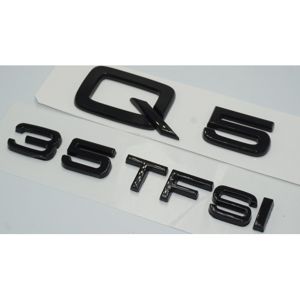 Audi Q5 35 TFSi Parlak Siyah ABS 3M 3D Bagaj Yazı Logo Orjinal Ürün - Resim 2