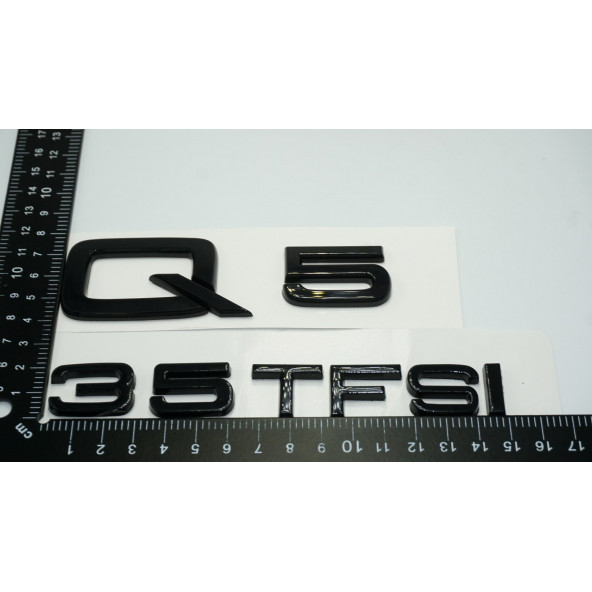 Audi Q5 35 TFSi Parlak Siyah ABS 3M 3D Bagaj Yazı Logo Orjinal Ürün - Resim 3