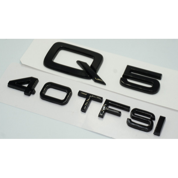 Audi Q5 40 TFSi Parlak Siyah ABS 3M 3D Bagaj Yazı Logo Orjinal Ürün - 2