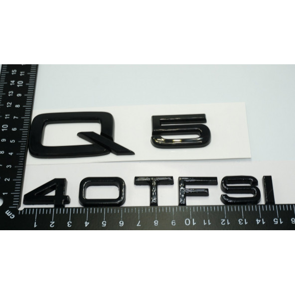 Audi Q5 40 TFSi Parlak Siyah ABS 3M 3D Bagaj Yazı Logo Orjinal Ürün - 3