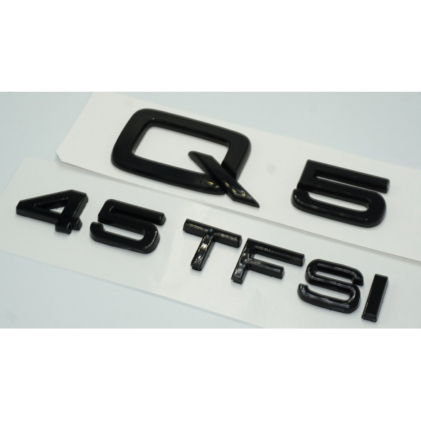 Audi Q5 45 TFSi Parlak Siyah ABS 3M 3D Bagaj Yazı Logo Orjinal Ürün - 2
