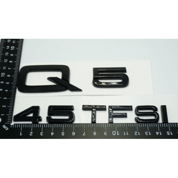 Audi Q5 45 TFSi Parlak Siyah ABS 3M 3D Bagaj Yazı Logo Orjinal Ürün - 3