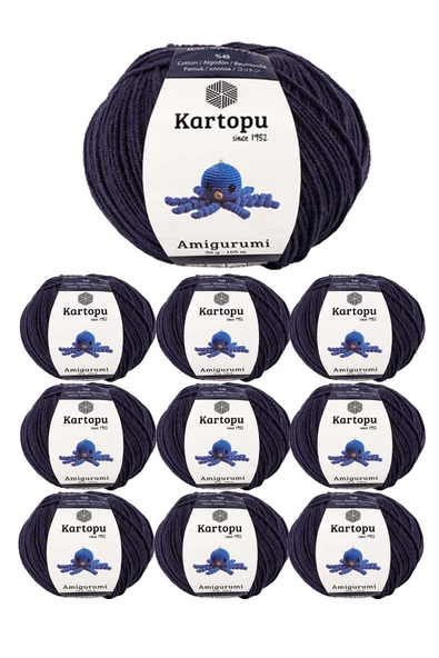 10 Adet Amigurumi El Örgü İpi 50gr 630 ürün görseli 1