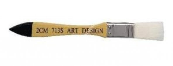 Art Design Beyaz Sentetik Kıl Zemin Fırçası 713 S 2 - 1