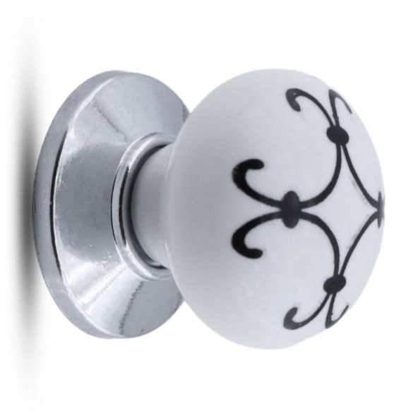 Mobilya Çekmece Dolap Kapak Kulpu Kulbu Beyaz Krom Renk Polimer Kulp ürün görseli