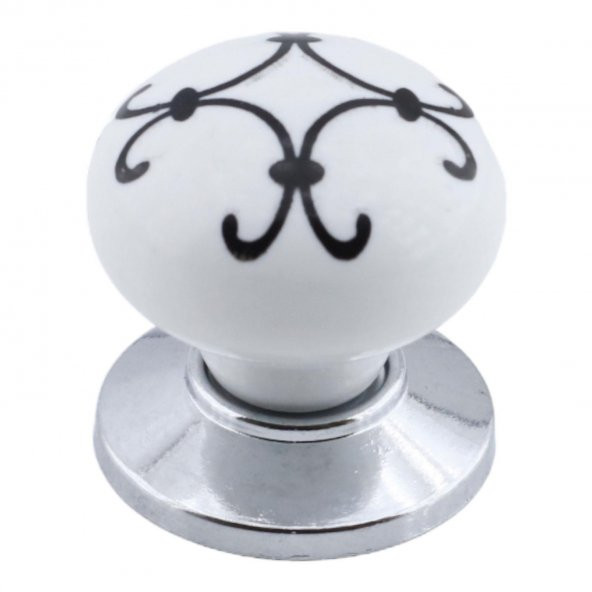 Mobilya Çekmece Dolap Kapak Kulpu Kulbu Beyaz Krom Renk Polimer Kulp - Resim 2