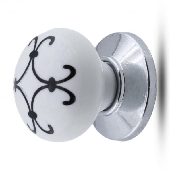 Mobilya Çekmece Dolap Kapak Kulpu Kulbu Beyaz Krom Renk Polimer Kulp - Resim 4