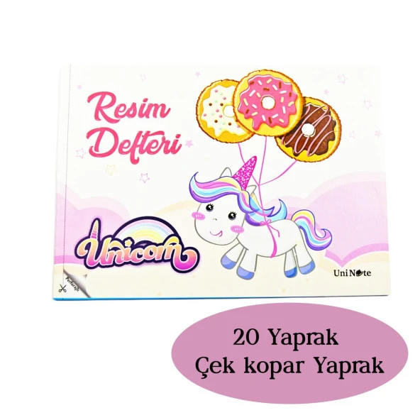 Çınar Uninote Resim Defteri Dikişli Küçük Boy A5 20 Yaprak 12 Adet - 4
