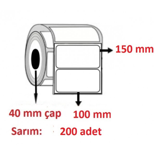 100X150 PVC ŞEFFAF ETİKET ( 200 lü )